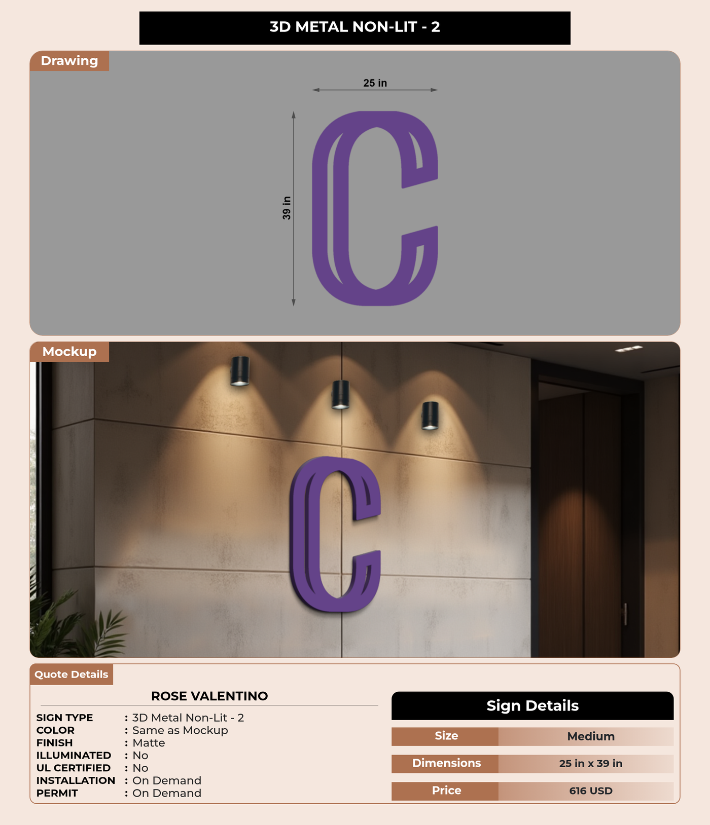 CUSTOM MOCKUP SIGN FOR Rose Valentino