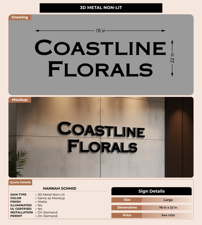 CUSTOM MOCKUP SIGN FOR Hannah Schmid