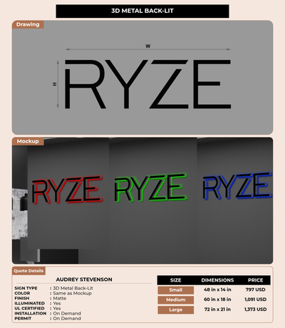 CUSTOM MOCKUP SIGN FOR Audrey Stevenson