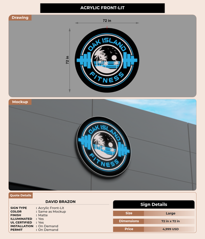 CUSTOM MOCKUP SIGN FOR David Brazon