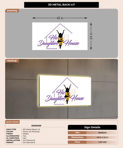 CUSTOM MOCKUP SIGN FOR Damian
