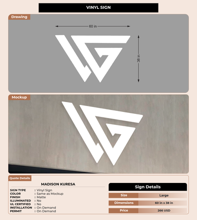 CUSTOM MOCKUP SIGN FOR Madison Kuresa