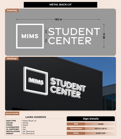 CUSTOM MOCKUP SIGN FOR Laura Chaddick