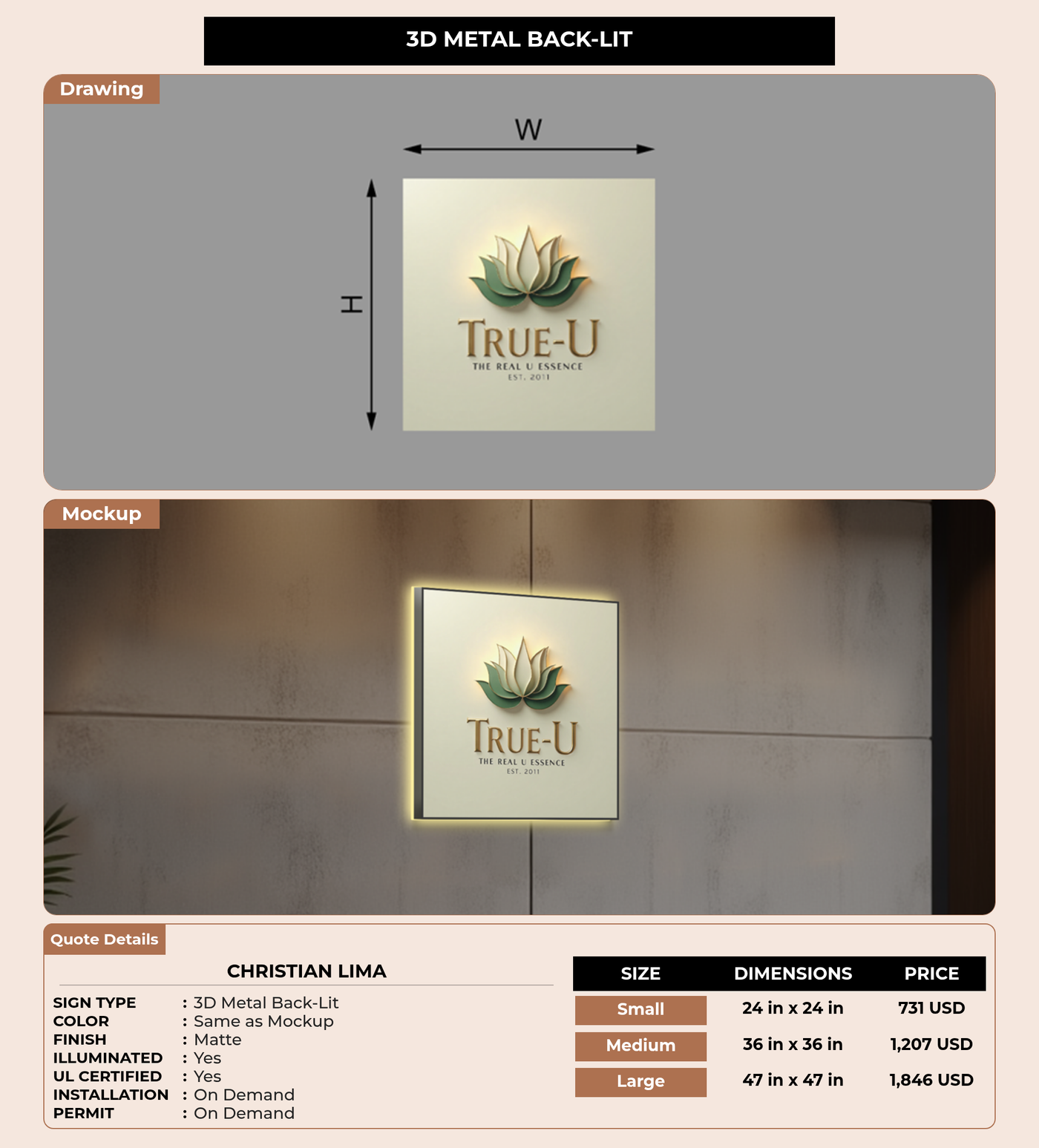 CUSTOM MOCKUP SIGN FOR Christian Lima