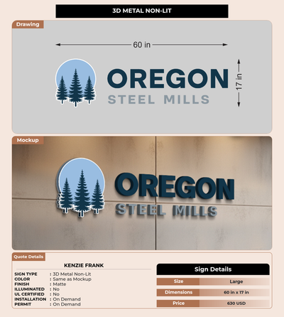 CUSTOM MOCKUP SIGN FOR Kenzie Frank