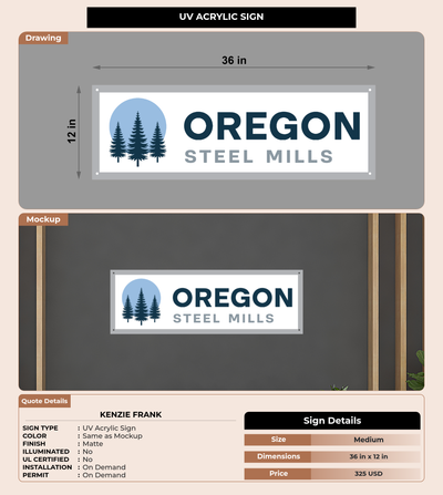 CUSTOM MOCKUP SIGN FOR Kenzie Frank