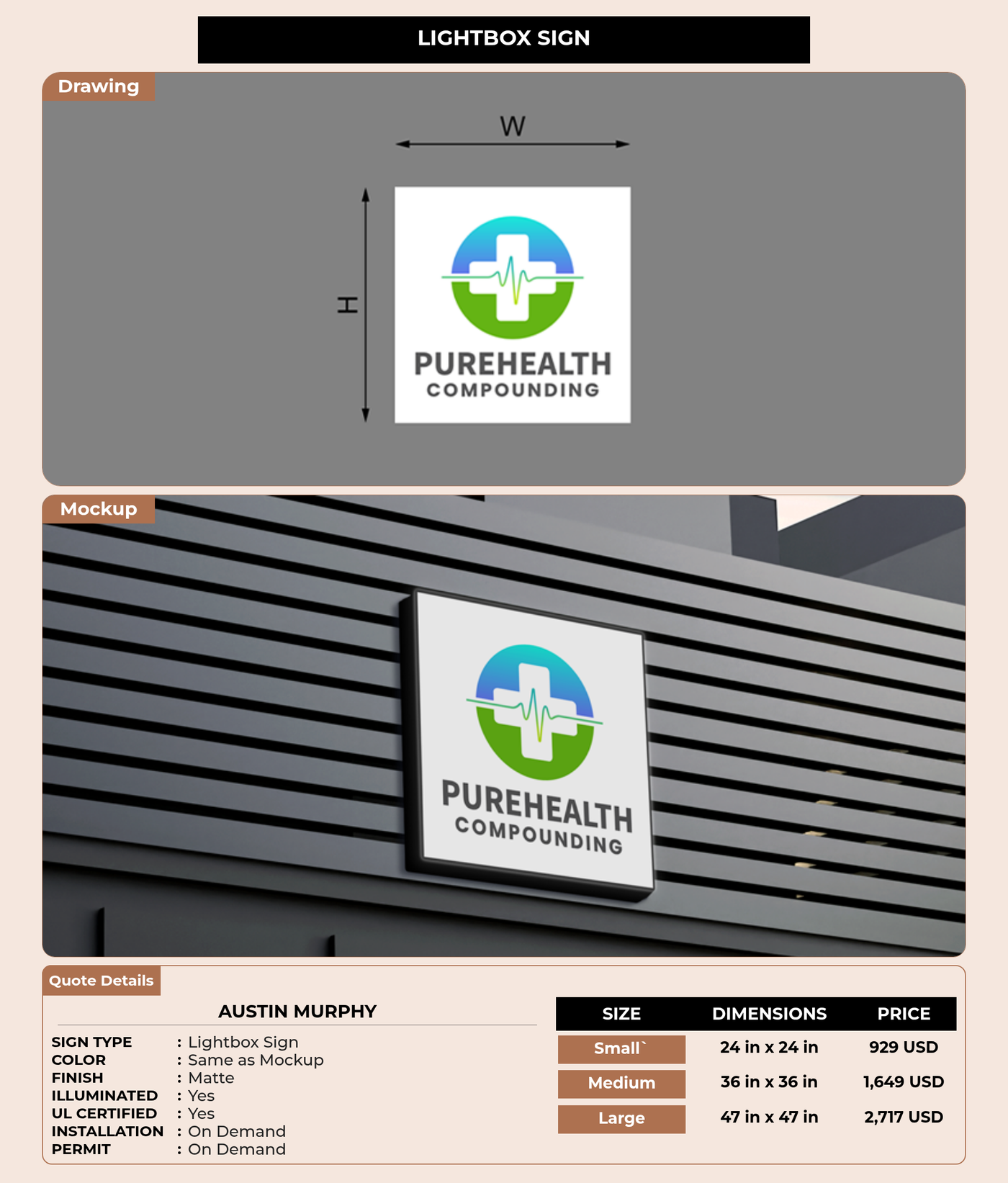 CUSTOM MOCKUP SIGN FOR Austin Murphy