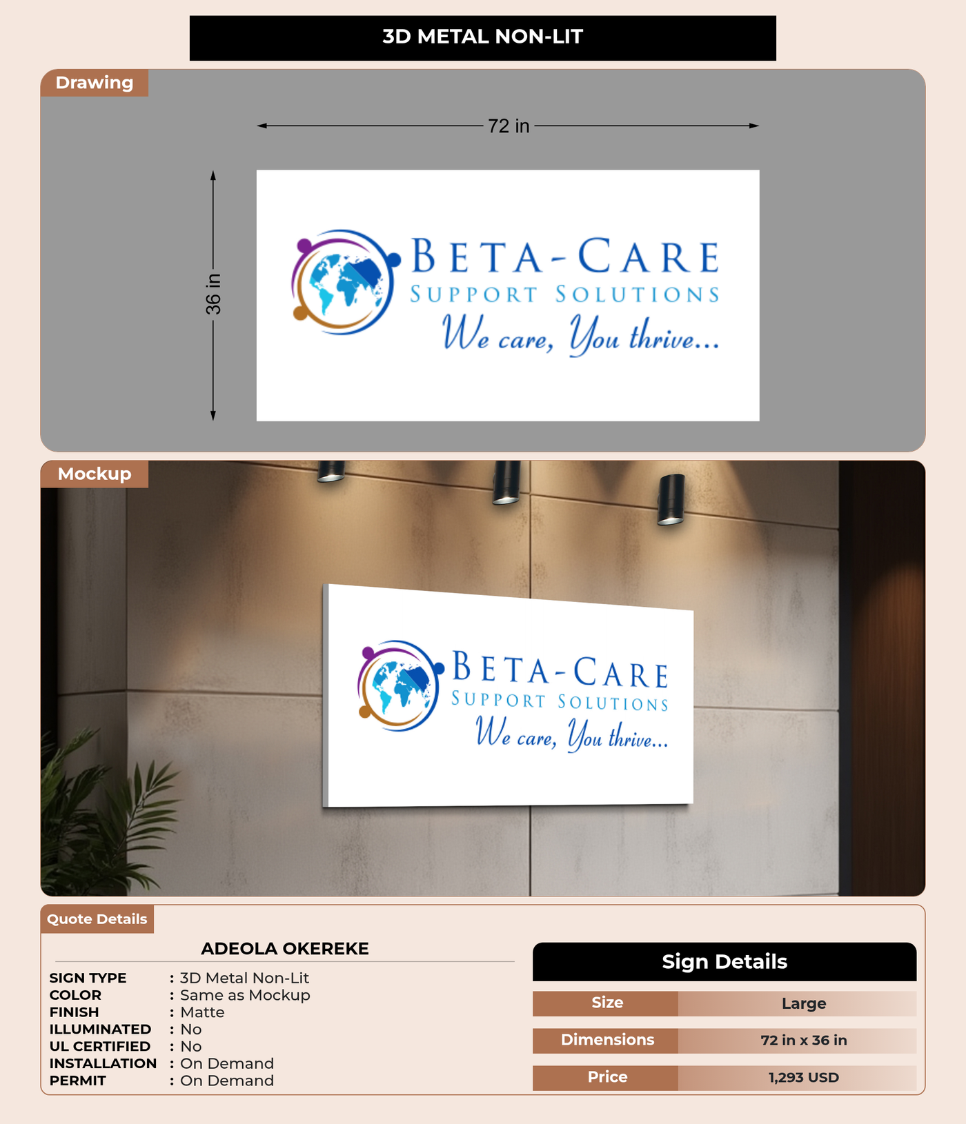 CUSTOM MOCKUP SIGN FOR adeola okereke