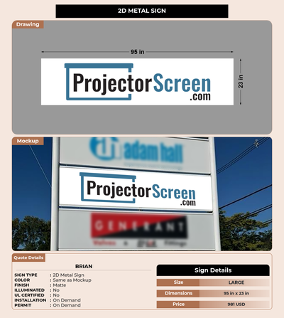CUSTOM MOCKUP SIGN FOR brian