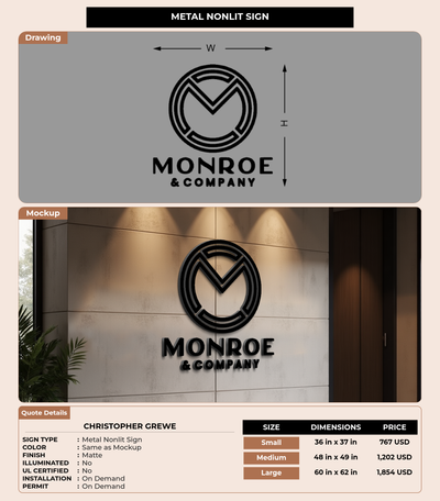 CUSTOM MOCKUP SIGN FOR Christopher Grewe
