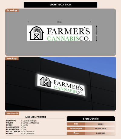 CUSTOM MOCKUP SIGN FOR Michael farmer