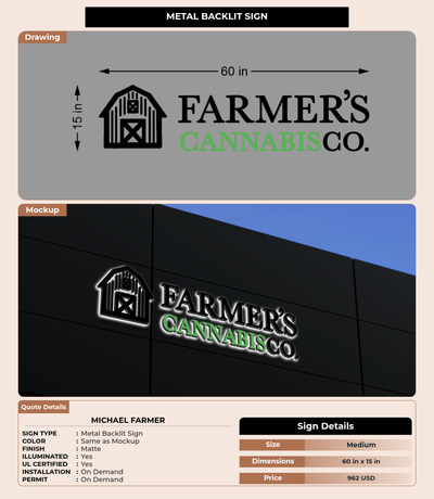CUSTOM MOCKUP SIGN FOR Michael farmer