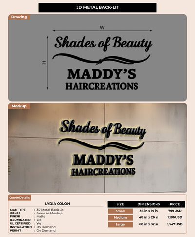 CUSTOM MOCKUP SIGN FOR Lydia Colon