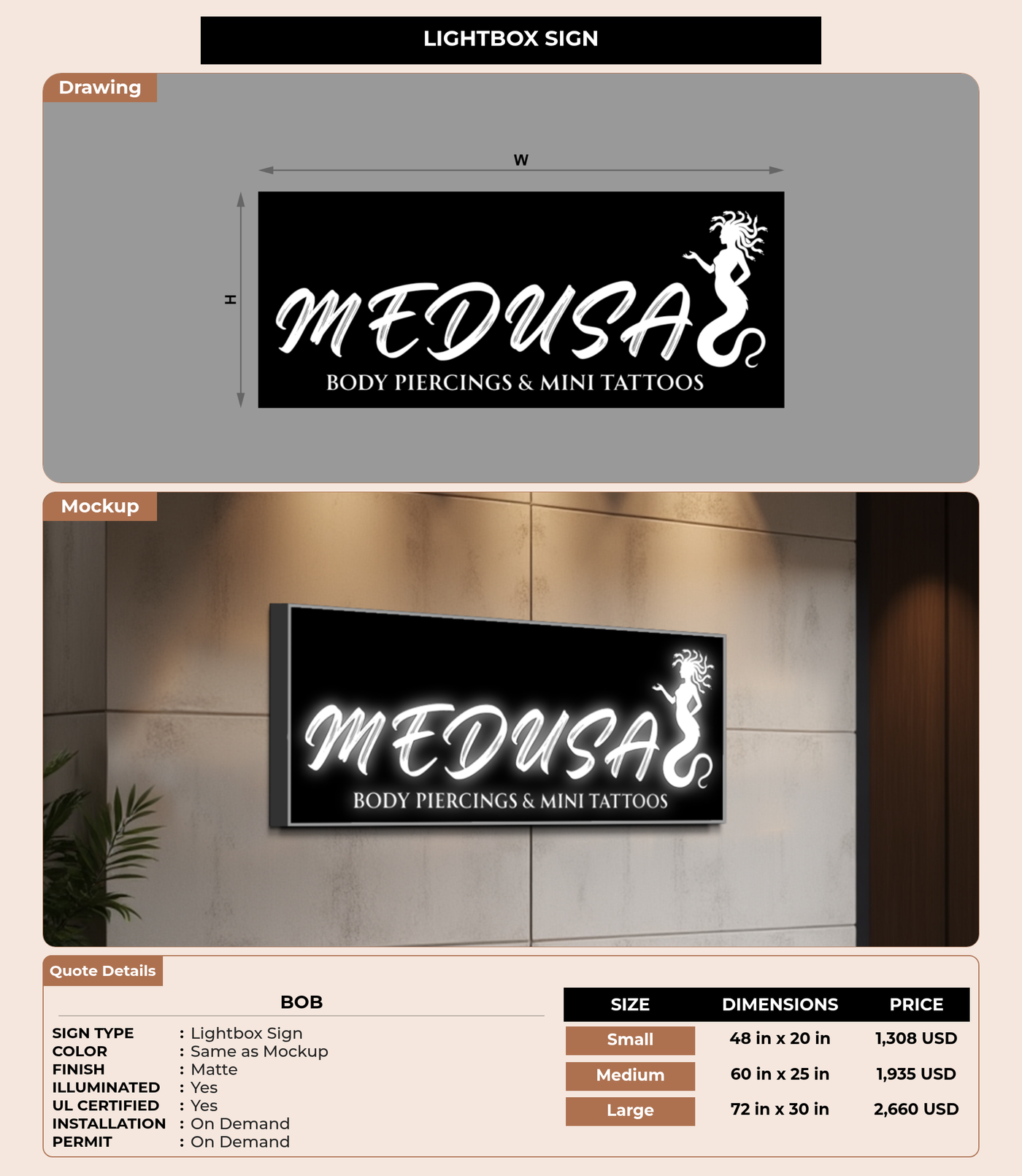 CUSTOM MOCKUP SIGN FOR Bob