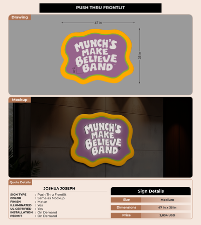 CUSTOM MOCKUP SIGN FOR Joshua joseph