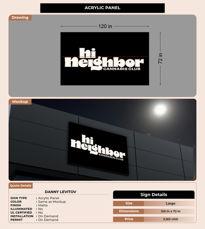 CUSTOM MOCKUP SIGN FOR Danny Levitov