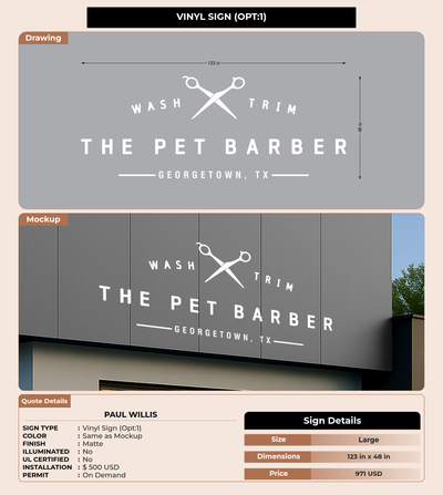 CUSTOM MOCKUP SIGN FOR Paul willis