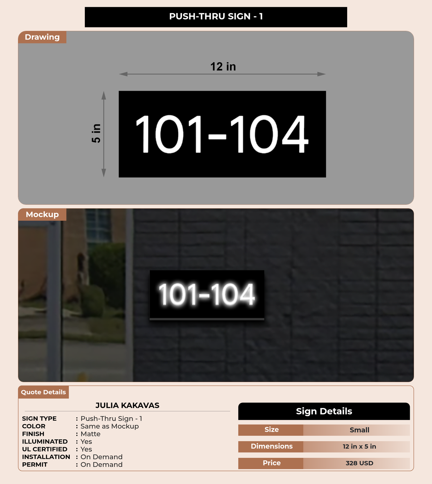 CUSTOM MOCKUP SIGN FOR Julia Kakavas