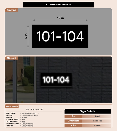 CUSTOM MOCKUP SIGN FOR Julia Kakavas