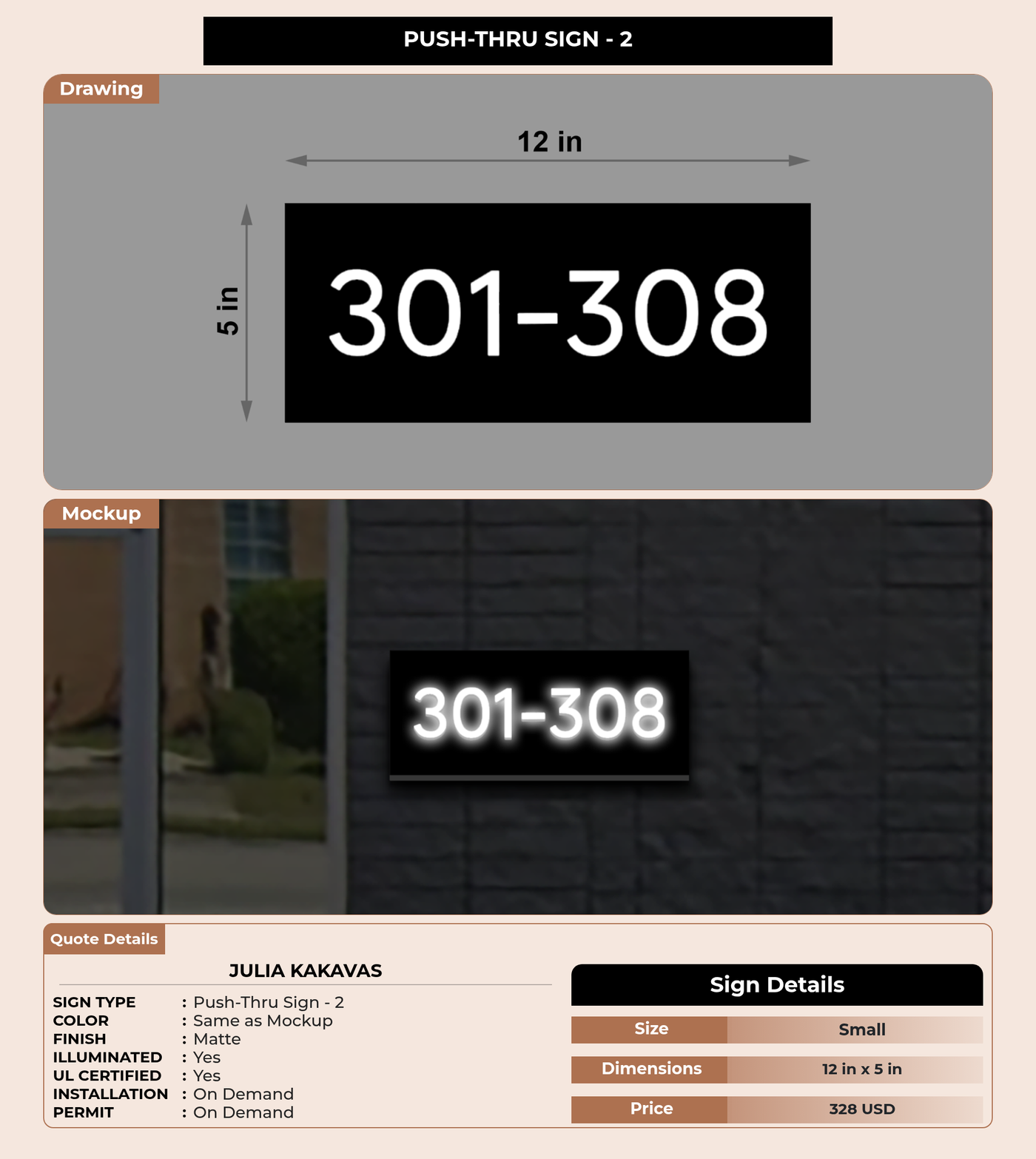 CUSTOM MOCKUP SIGN FOR Julia Kakavas