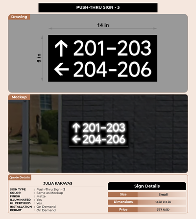 CUSTOM MOCKUP SIGN FOR Julia Kakavas