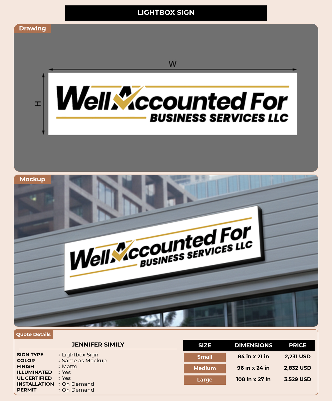 CUSTOM MOCKUP SIGN FOR Jennifer Simily