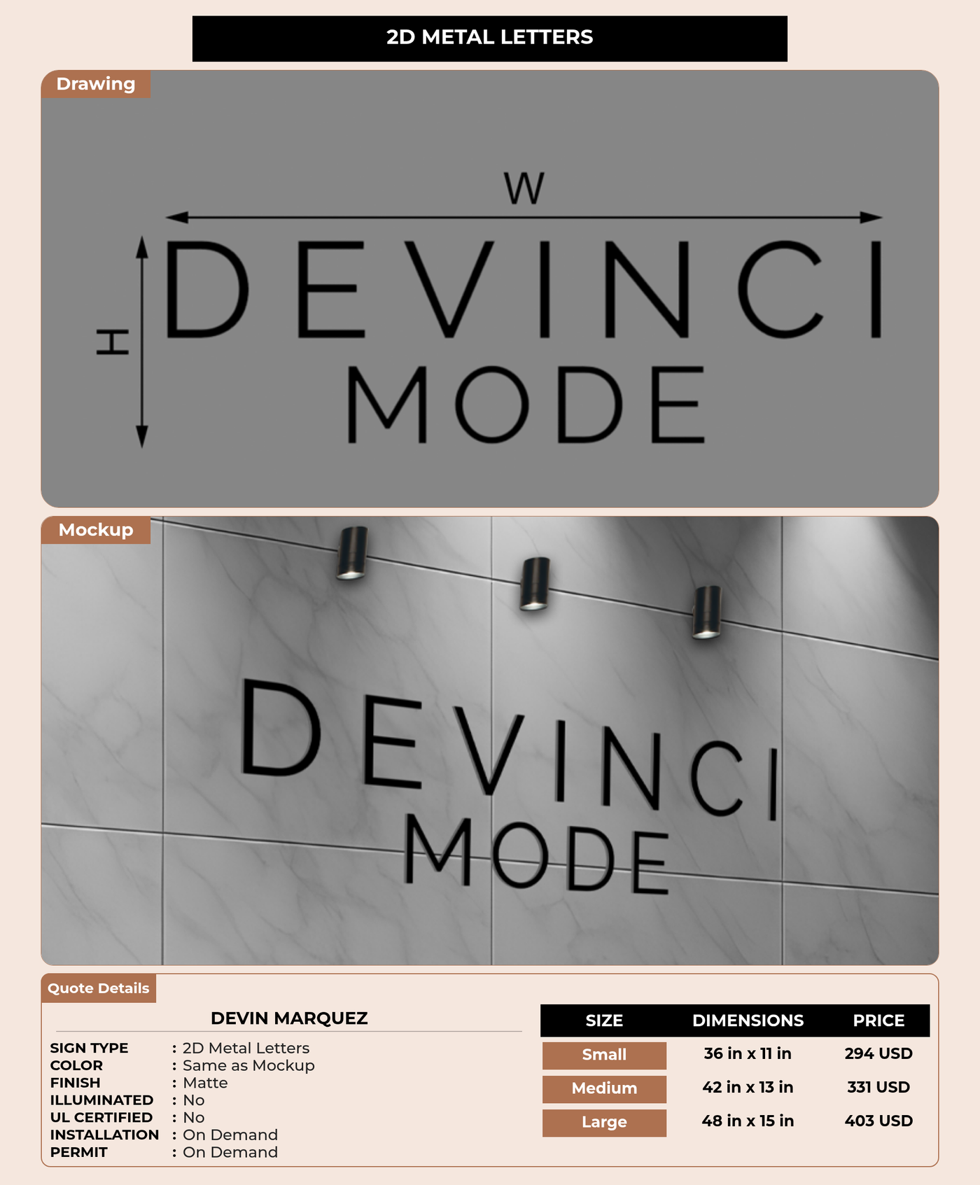 CUSTOM MOCKUP SIGN FOR Devin Marquez