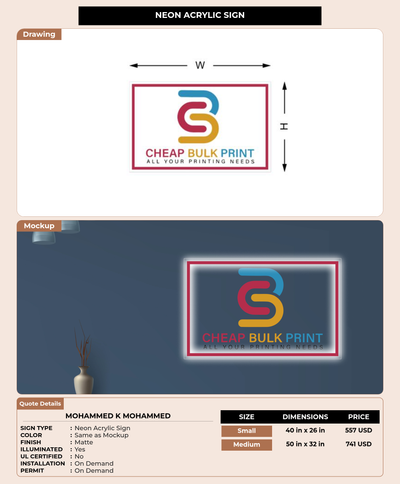 CUSTOM MOCKUP SIGN FOR mohammed K Mohammed