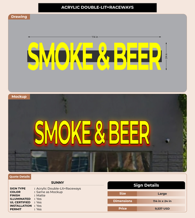 CUSTOM MOCKUP SIGN FOR Sunny