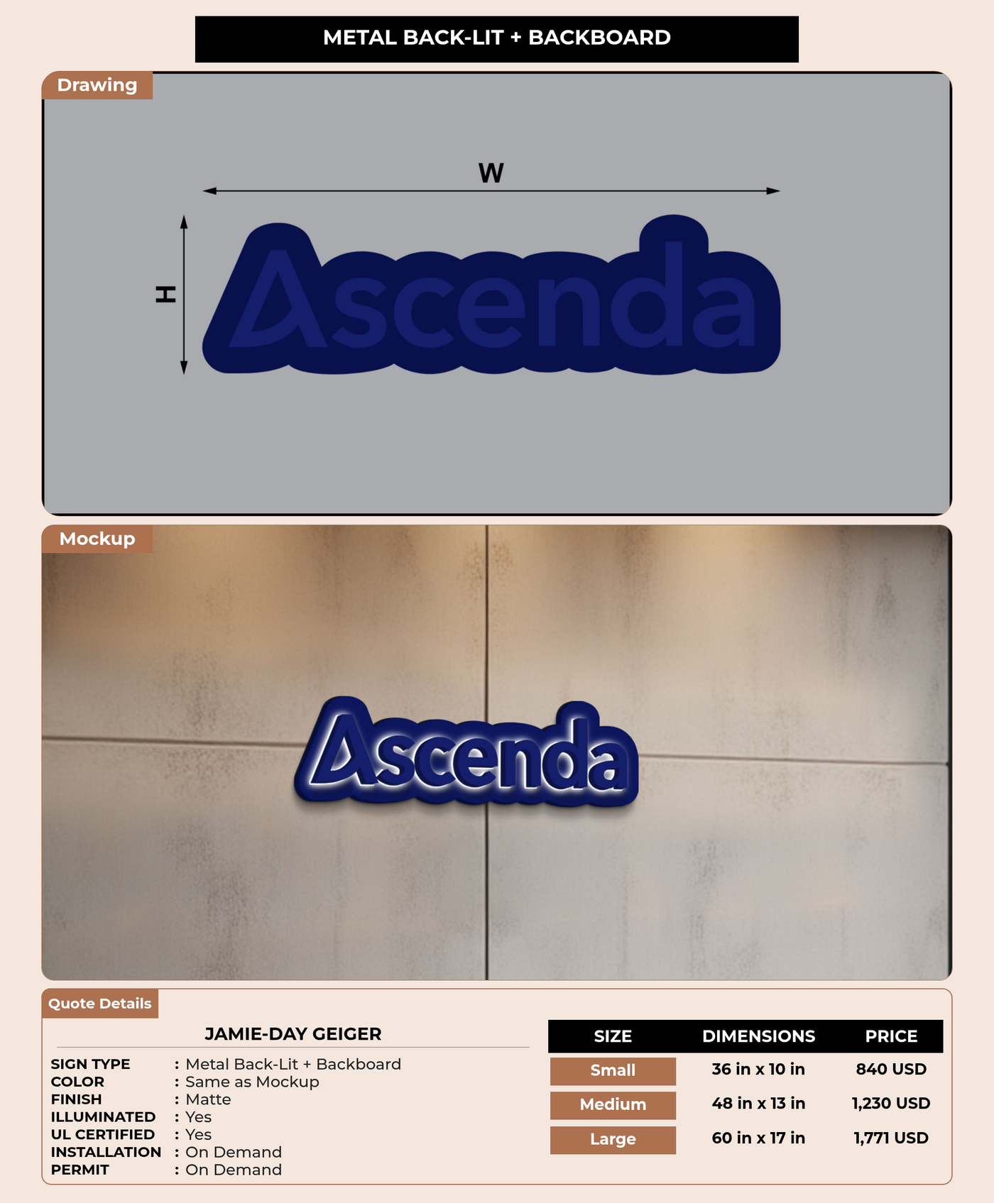 CUSTOM MOCKUP SIGN FOR Jamie-Day Geiger