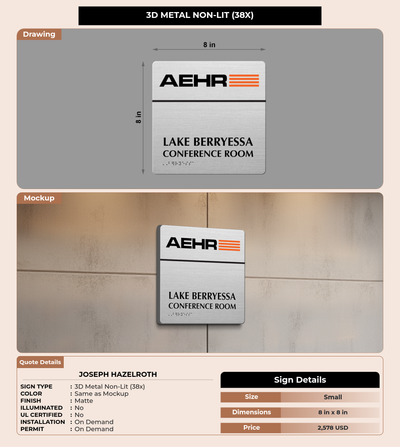 CUSTOM MOCKUP SIGN FOR Joseph Hazelroth