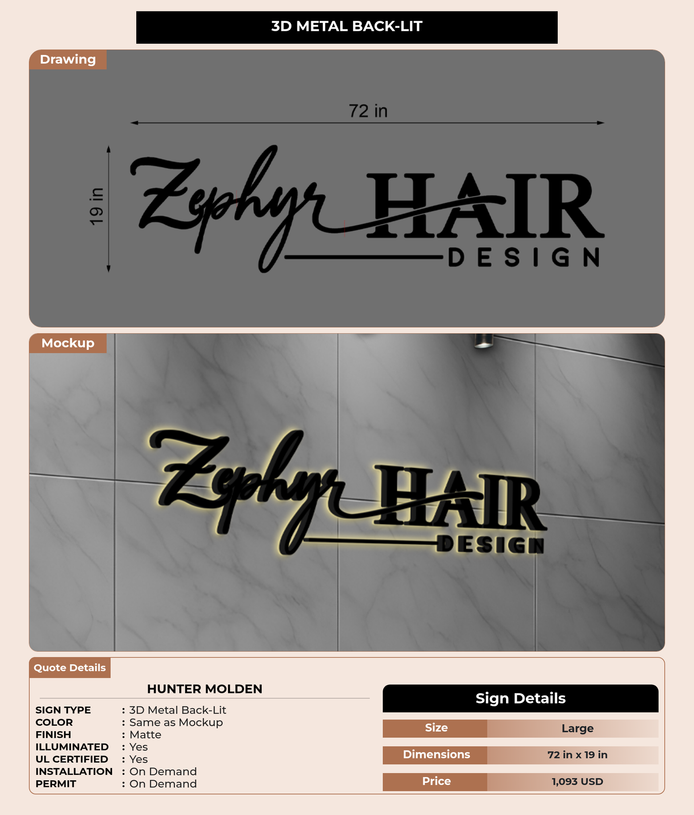 CUSTOM MOCKUP SIGN FOR Hunter Molden