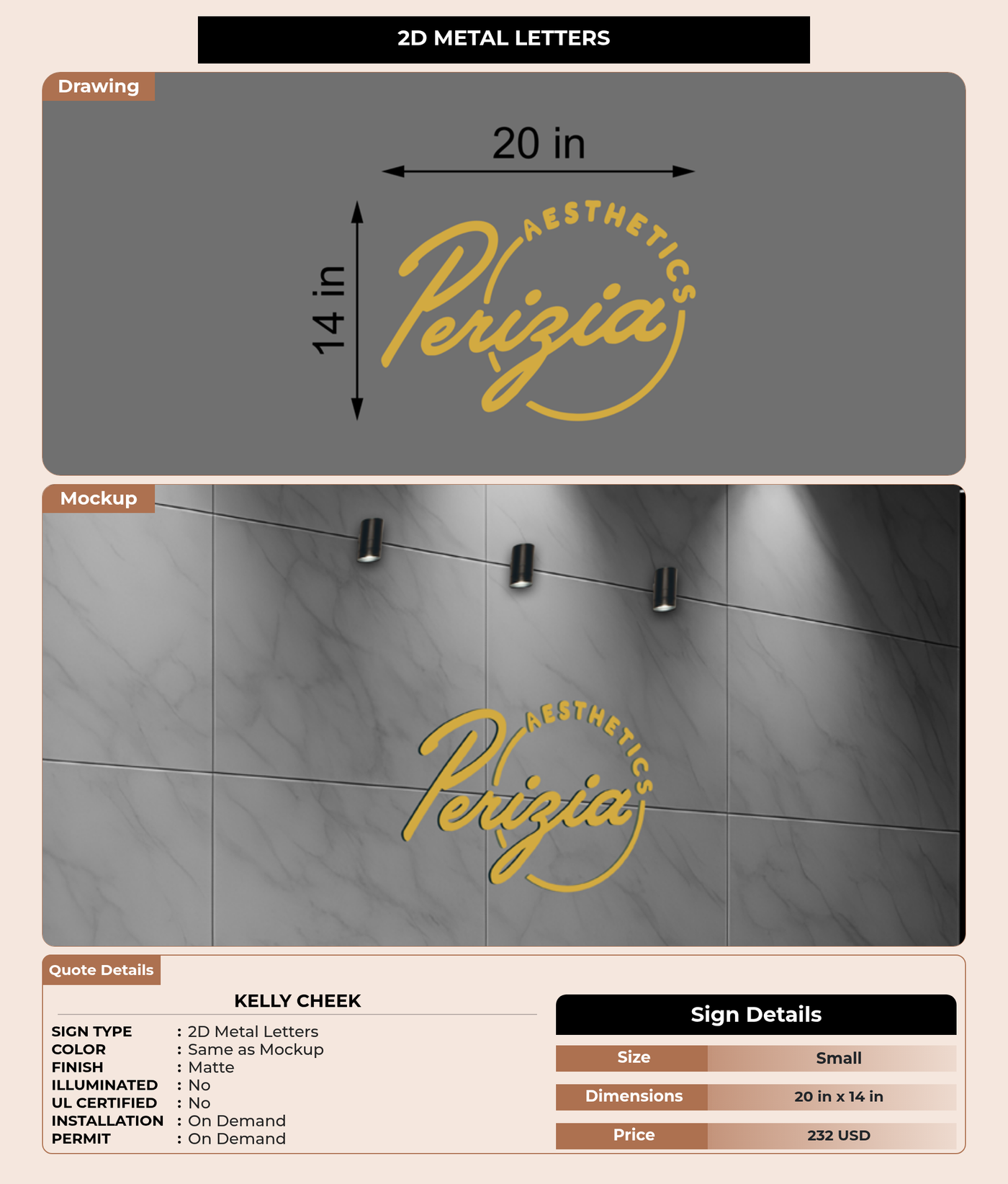 CUSTOM MOCKUP SIGN FOR Kelly Cheek