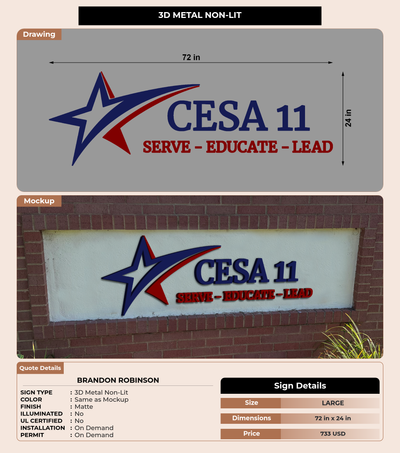 CUSTOM MOCKUP SIGN FOR Brandon Robinson