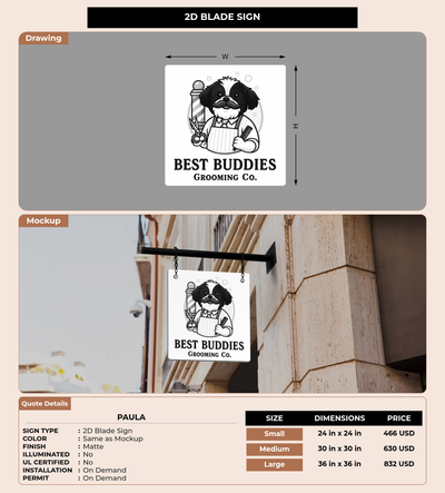 CUSTOM MOCKUP SIGN FOR Paula