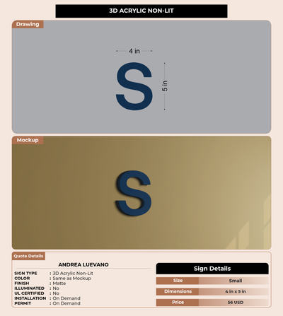 CUSTOM MOCKUP SIGN FOR Andrea Luevano
