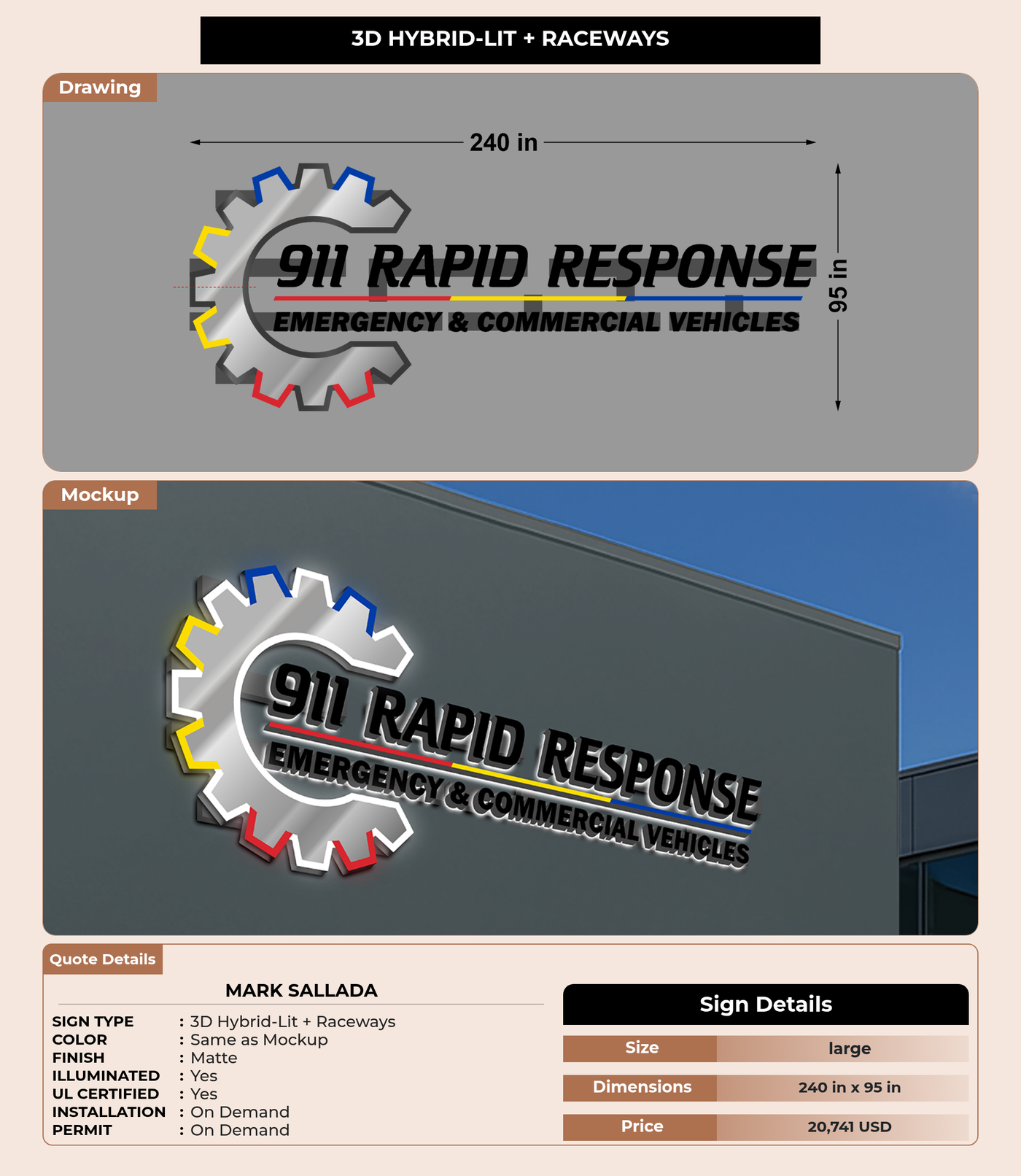 CUSTOM MOCKUP SIGN FOR Mark Sallada