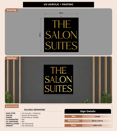 CUSTOM MOCKUP SIGN FOR Julissa Desmond