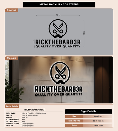 CUSTOM MOCKUP SIGN FOR Richard bowser