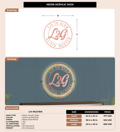 CUSTOM MOCKUP SIGN FOR LIV NGUYEN