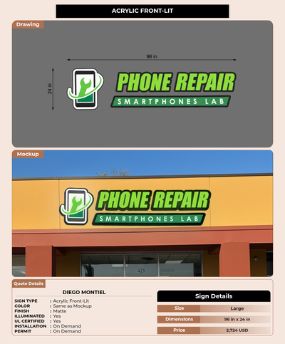 CUSTOM MOCKUP SIGN FOR Diego Montiel