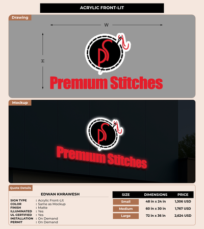 CUSTOM MOCKUP SIGN FOR Edwan Khrawesh
