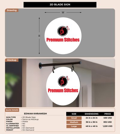 CUSTOM MOCKUP SIGN FOR Edwan Khrawesh