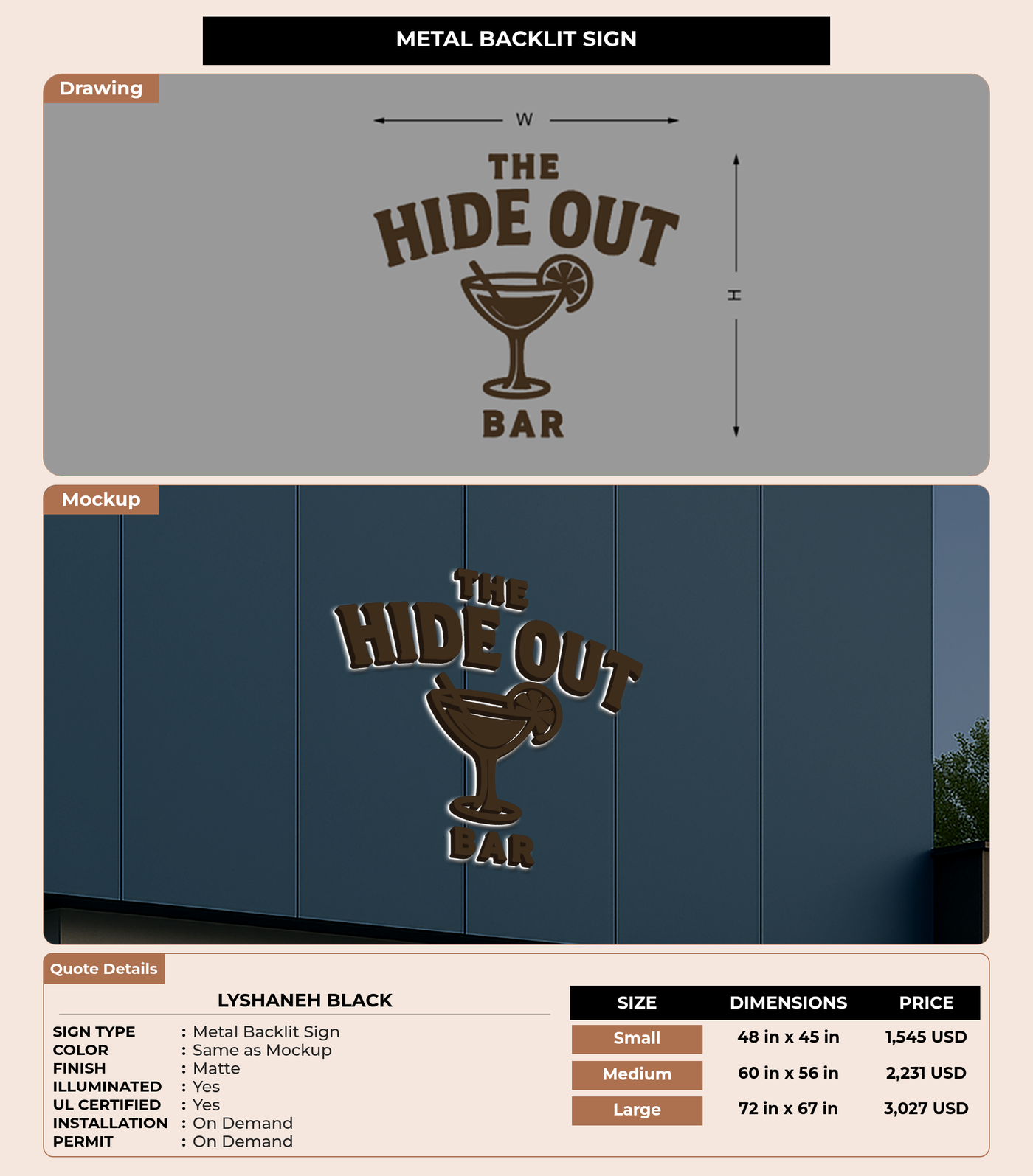 CUSTOM MOCKUP SIGN FOR Lyshaneh Black