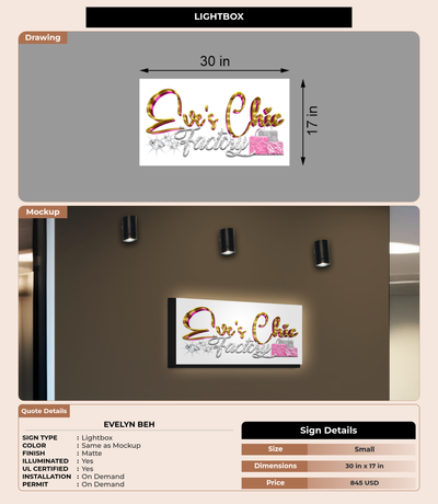 CUSTOM MOCKUP SIGN FOR Evelyn Beh