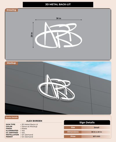 CUSTOM MOCKUP SIGN FOR Alex Borden