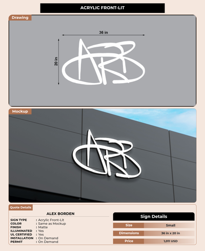 CUSTOM MOCKUP SIGN FOR Alex Borden