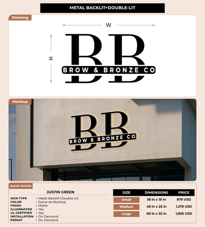 CUSTOM MOCKUP SIGN FOR Justin Green