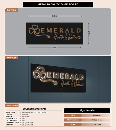 CUSTOM MOCKUP SIGN FOR Colleen Loughran