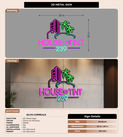 CUSTOM MOCKUP SIGN FOR Eilyn Correale